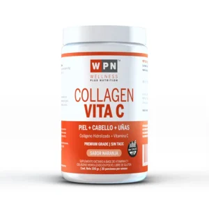 Colágeno Hidrolizado + Vitamina C Sabor Naranja x 300 gr - WPN