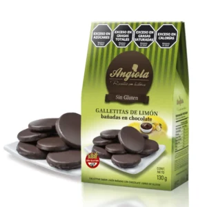 Galletitas de Limon Bañadas en Chocolate Sin TACC x 130 gr - ANGIOLA