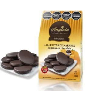 Galletitas de Naranja Bañadas en Chocolate Sin TACC x 130 gr - ANGIOLA