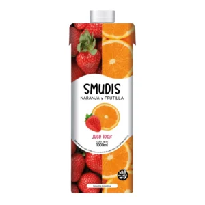 Jugo de Naranja y Frutilla 100% Natural x 1 lt - SMUDIS