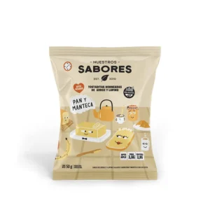 Tostaditas de Arroz y Lupino Sabor Manteca x 50 gr - NUESTROS SABORES