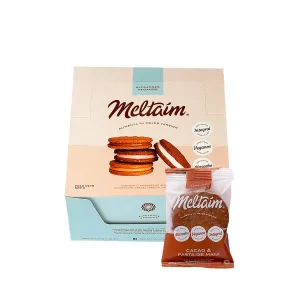 Caja de Alfajores Veganos Cacao y Pasta de Maní x 12 U – MELTAIM