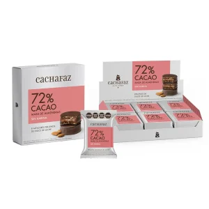 Caja de Alfajores Keto de Almendras 72% Cacao x 12 U - CACHAFAZ