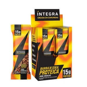 Barritas de Cereal Proteica Chocolate y Pasta de Maní x 10 U – INTEGRA