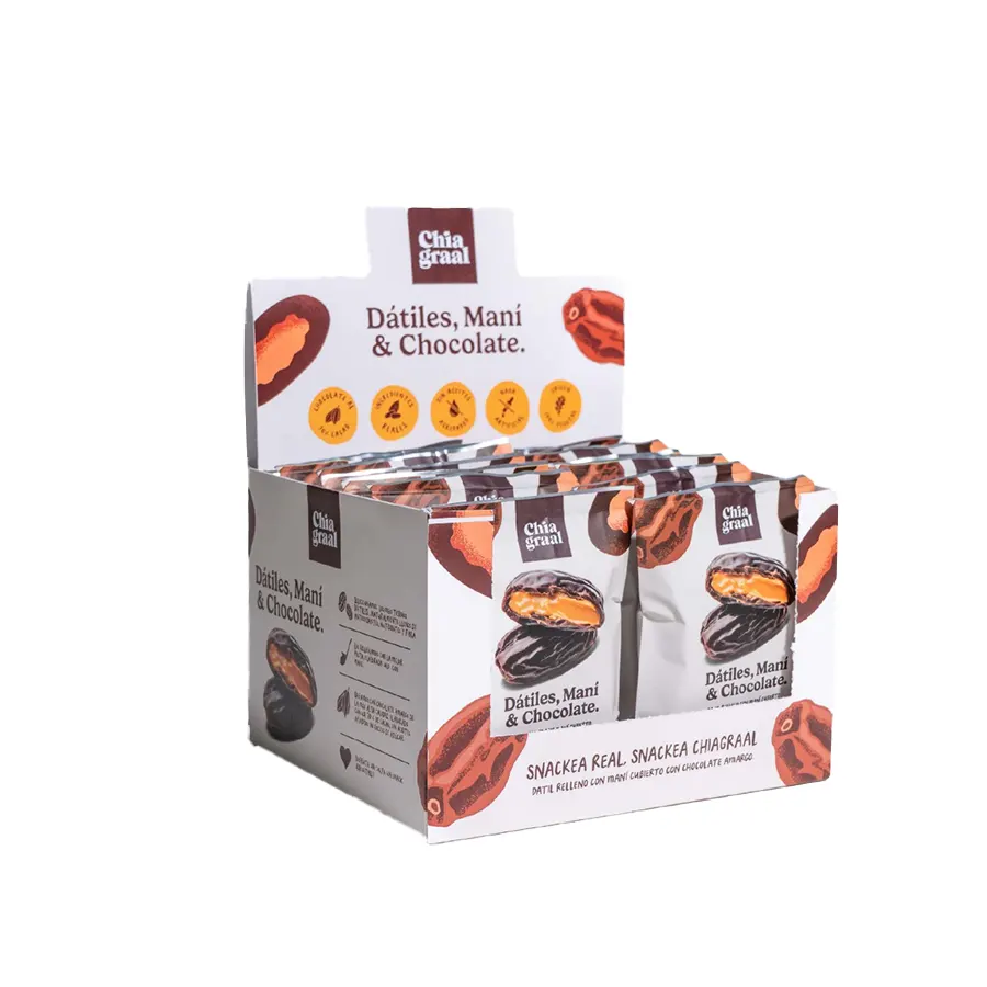 Caja de Dátiles Bañados en Chocolate x 12 U - CHIA GRAAL