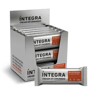 Barritas de Chocolate Proteicas con Pasta de Mani 12 U – INTEGRA